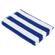Load image into Gallery viewer, 100% Cotton Velour Cabana Stripe Beach Towel Ultra Soft Plush