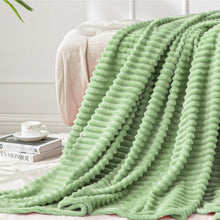 Load image into Gallery viewer, Super Soft Fleece Throw Blanket Lightweight Striped Design