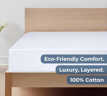 Load image into Gallery viewer, JUSIUU Hotel Quality 100% Cotton 300tc Ultra-Soft Luxury Fitted Sheet