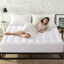 Load image into Gallery viewer, Quilted Fitted Mattress Topper Pad Ultra-Soft Deep Pocket Cover