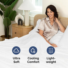 Load image into Gallery viewer, JUSIUU 300 TC 100% Cotton Hotel Quality Flat Sheet Ultra Soft Breathable