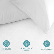 Load image into Gallery viewer, Waterproof Pillow Protectors Zippered Bed Bug Proof Hypoallergenic - 2 Pack