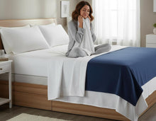 Load image into Gallery viewer, JUSIUU 300 TC 100% Cotton Hotel Quality Flat Sheet Ultra Soft Breathable