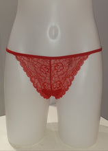 Load image into Gallery viewer, Transparent Lace T Back Undewear