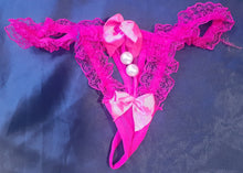 Load image into Gallery viewer, Lacey fancy G string pearl decoration