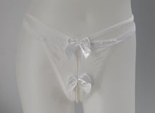 Load image into Gallery viewer, White Strappy Crotchless G-string