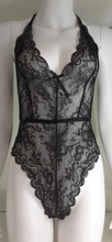 Load image into Gallery viewer, Lace bodysuit & deep v Teddy