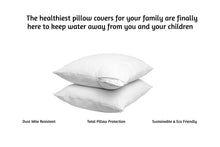 Load image into Gallery viewer, Waterproof Pillow Protectors Zippered Bed Bug Proof Hypoallergenic - 2 Pack
