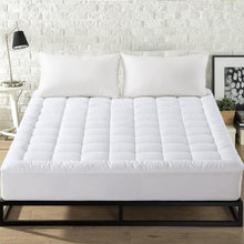 Load image into Gallery viewer, Quilted Fitted Mattress Topper Pad Ultra-Soft Deep Pocket Cover
