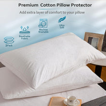 Load image into Gallery viewer, Waterproof Pillow Protectors Zippered Bed Bug Proof Hypoallergenic - 2 Pack
