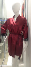 Load image into Gallery viewer, Silk robe long satin kimono robe bridesmaid wedding party robe
