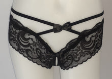 Load image into Gallery viewer, Strappy Open Crotch Fancy Bikini Panty
