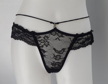Load image into Gallery viewer, Lacy strappy G-string
