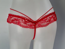 Load image into Gallery viewer, Lacy strappy G-string
