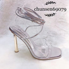 Load image into Gallery viewer, Clear strappy heel
