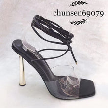 Load image into Gallery viewer, Clear strappy heel
